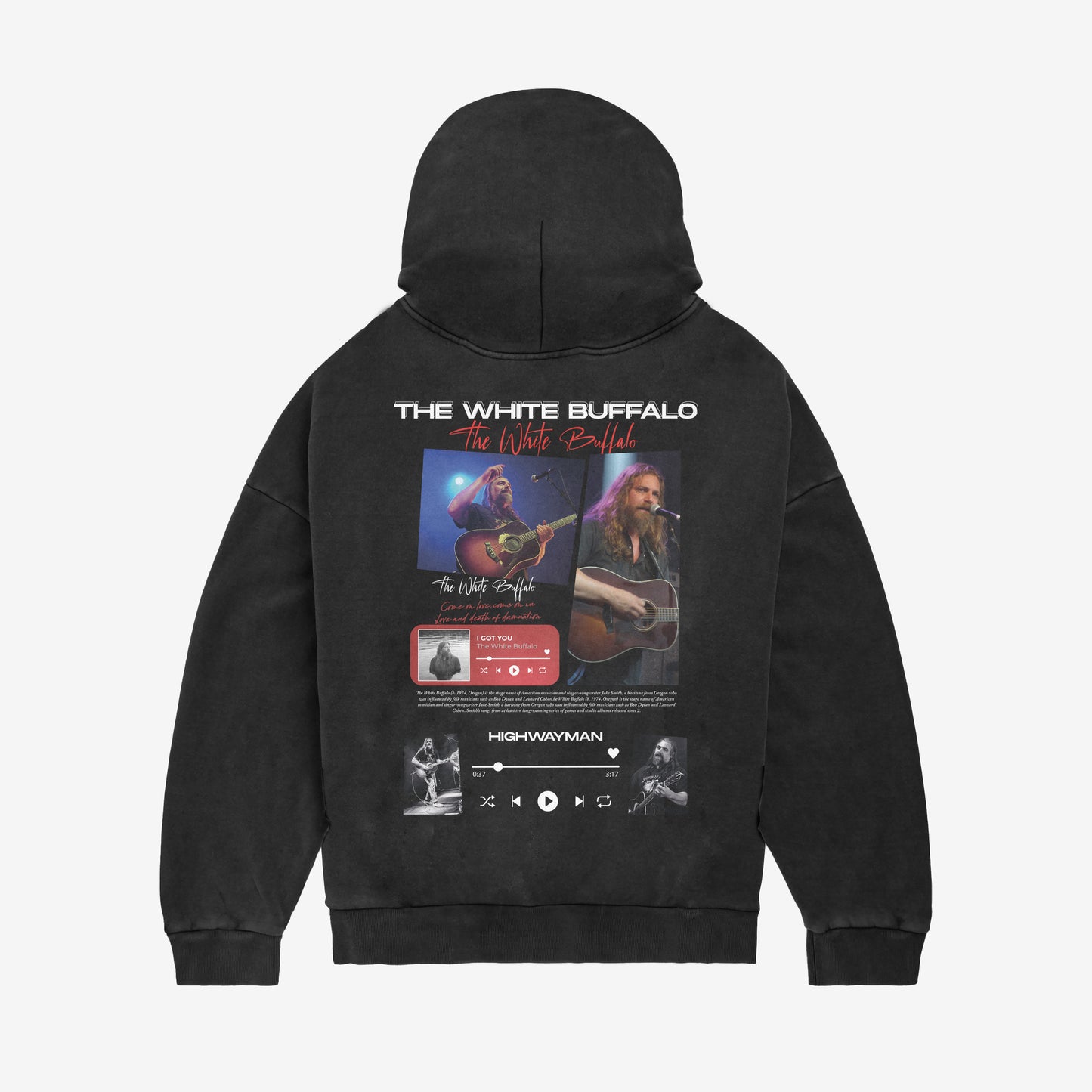 MACKBEARS™   Oversize THE WHITE BUFFALO  Hoodie