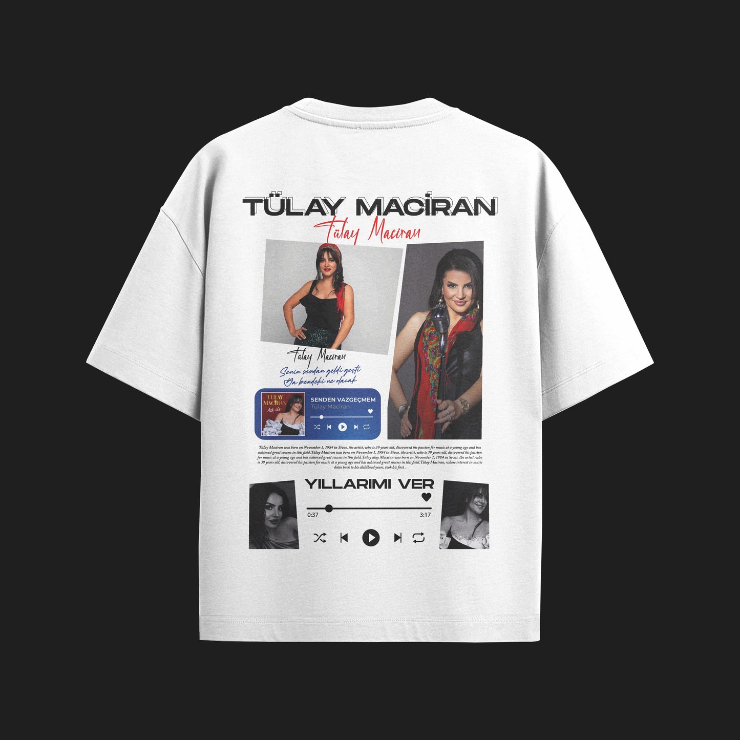 MACKBEARS™   Oversize TÜLAY MACİRAN T-shirt