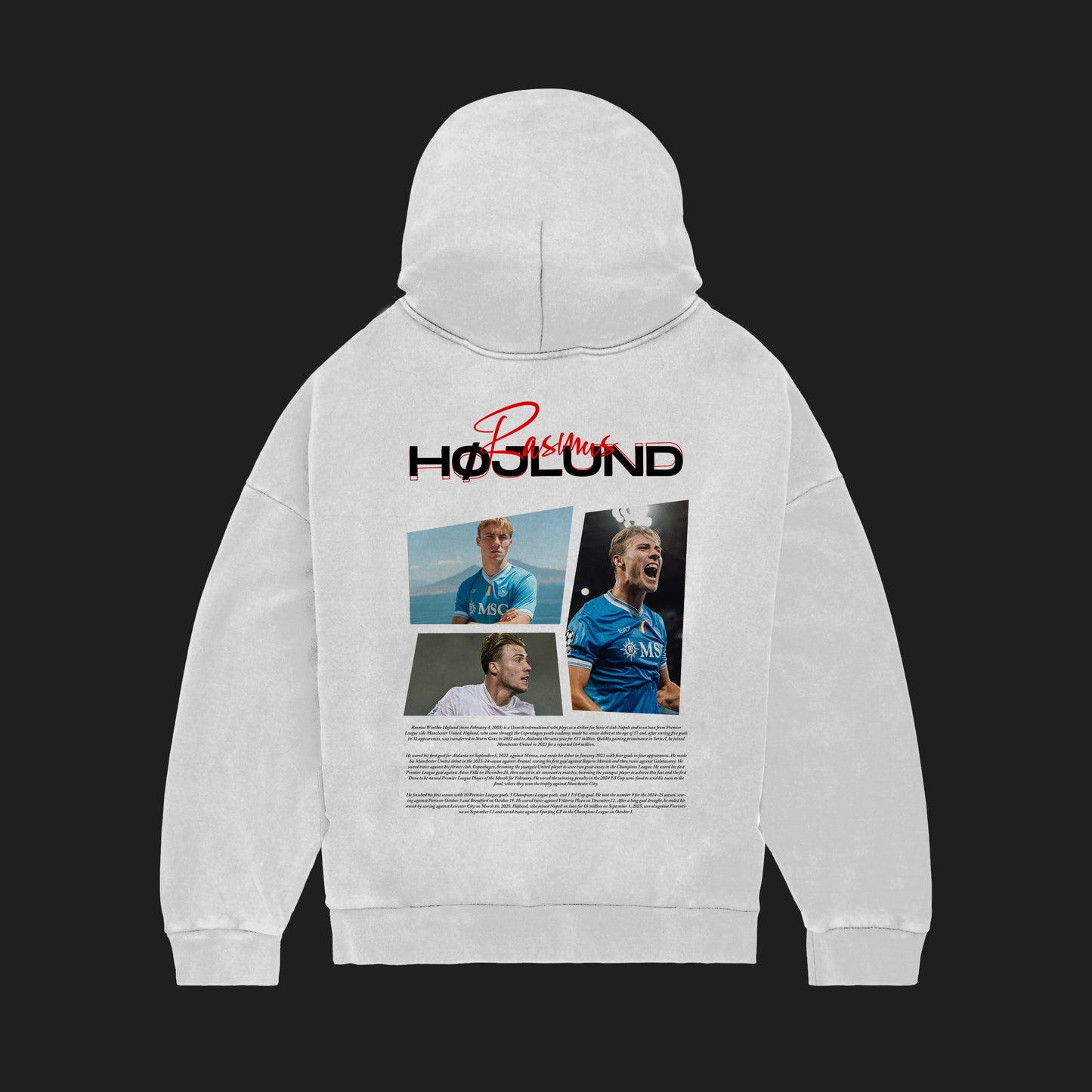 MACKBEARS™   Oversize RASMUS HOJLUND Hoodie