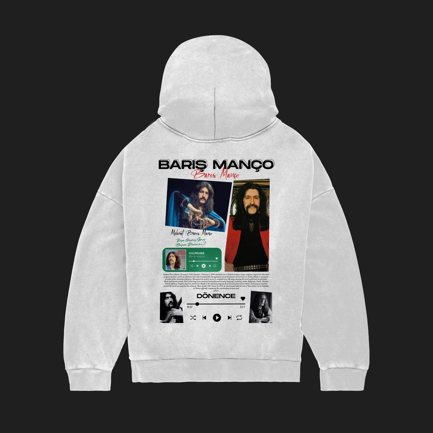 MACKBEARS™   Oversize BARIŞ  MANÇO  Hoodie