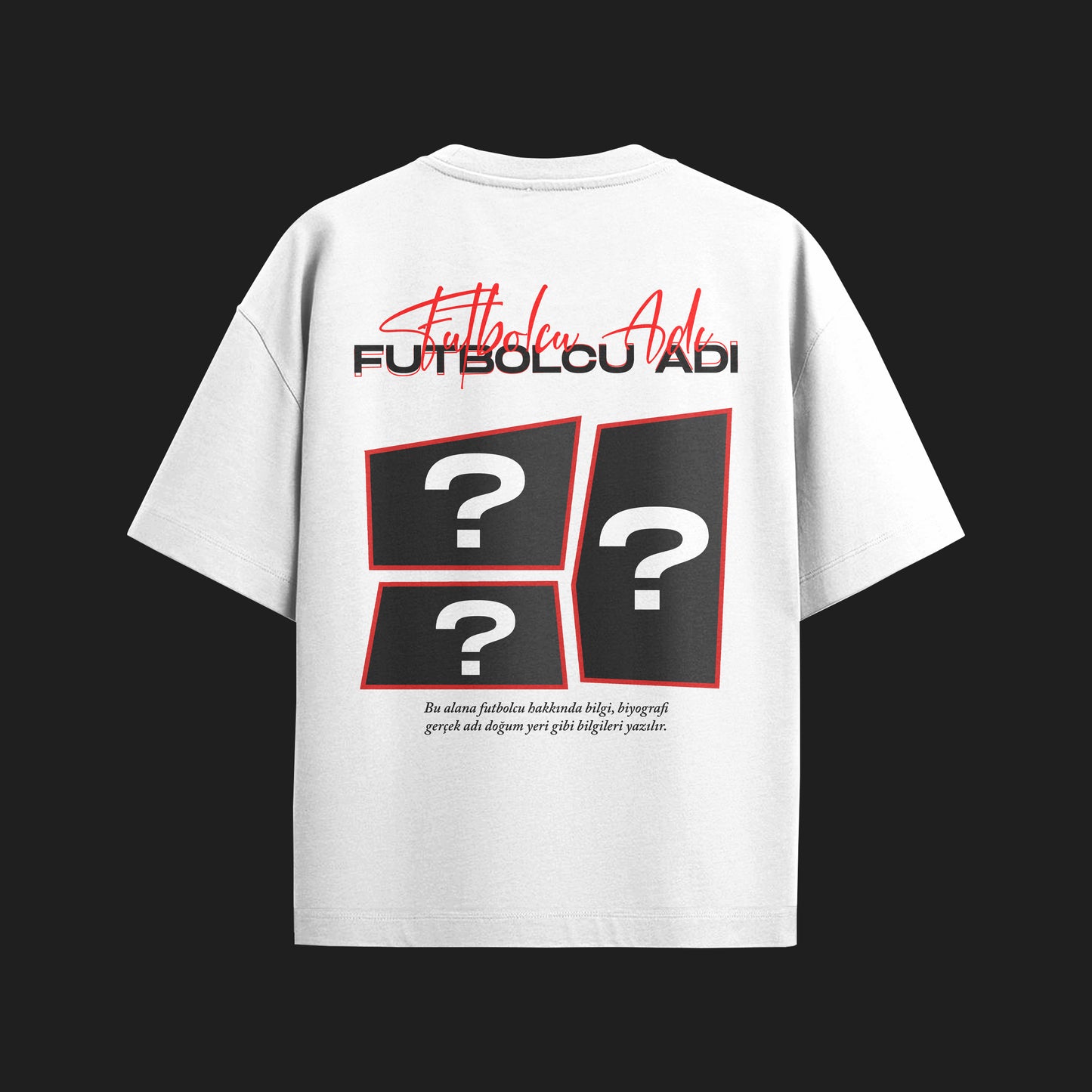 MACKBEARS™   Oversize   SEN TASARLA FUTBOLCU  T-shirt