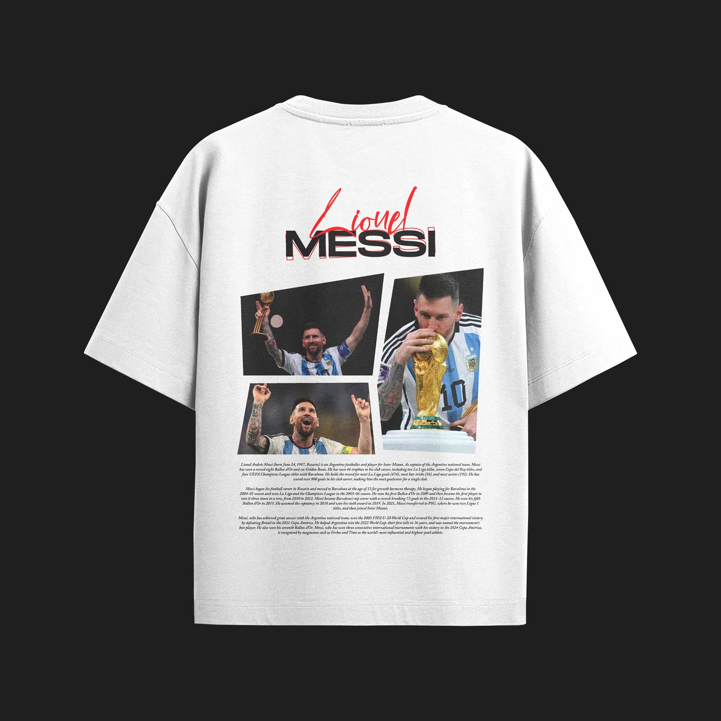 MACKBEARS™   Oversize  LİONEL MESSİ T-shirt