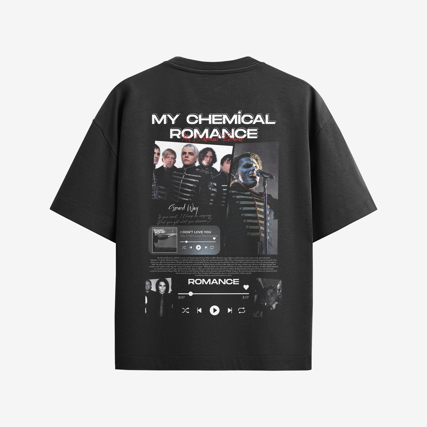 MACKBEARS™   Oversize MY CHEMİCAL ROMANCE T-shirt