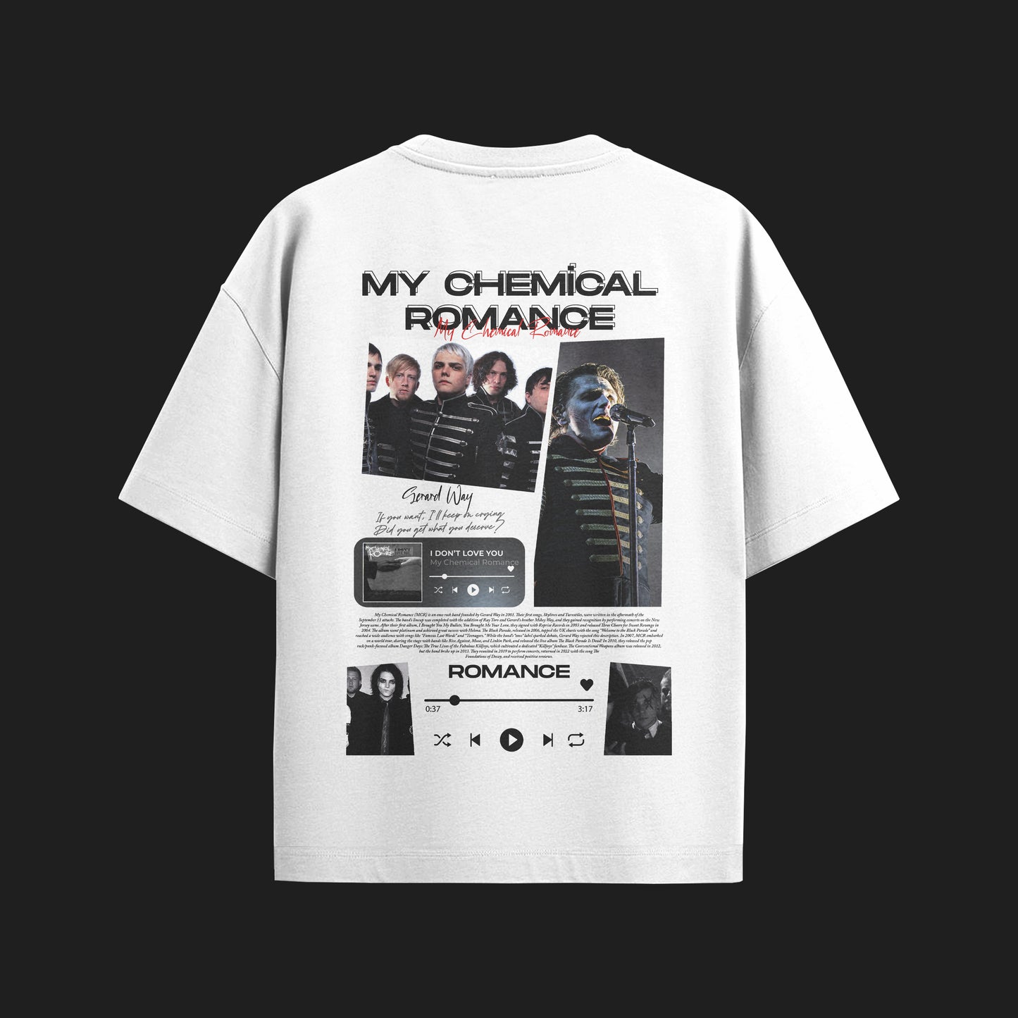 MACKBEARS™   Oversize MY CHEMİCAL ROMANCE T-shirt