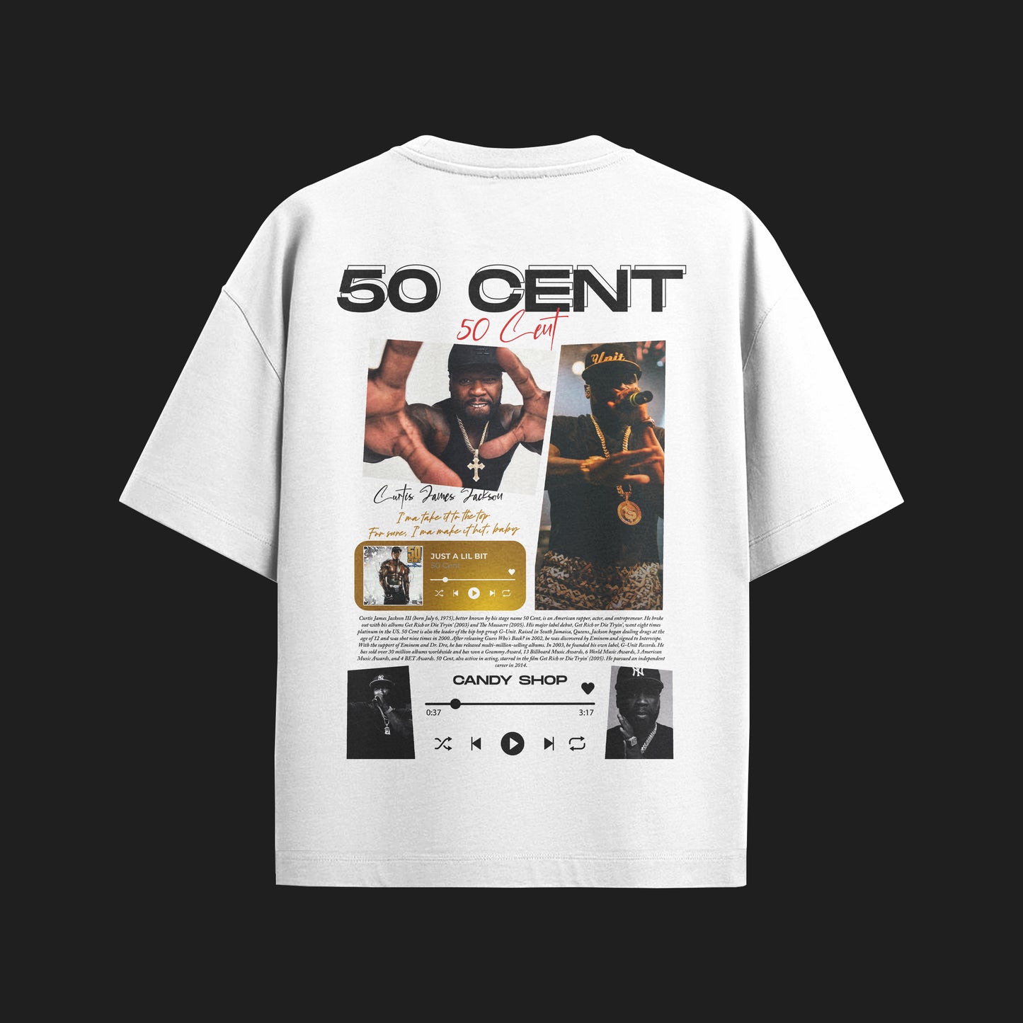 MACKBEARS™   Oversize 50 CENT T-shirt