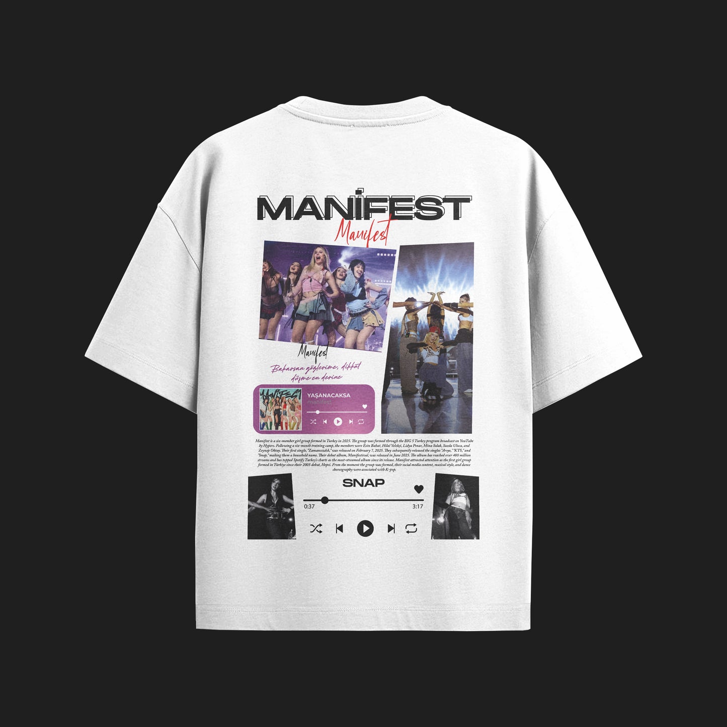 MACKBEARS™   Oversize  MANİFEST T-shirt