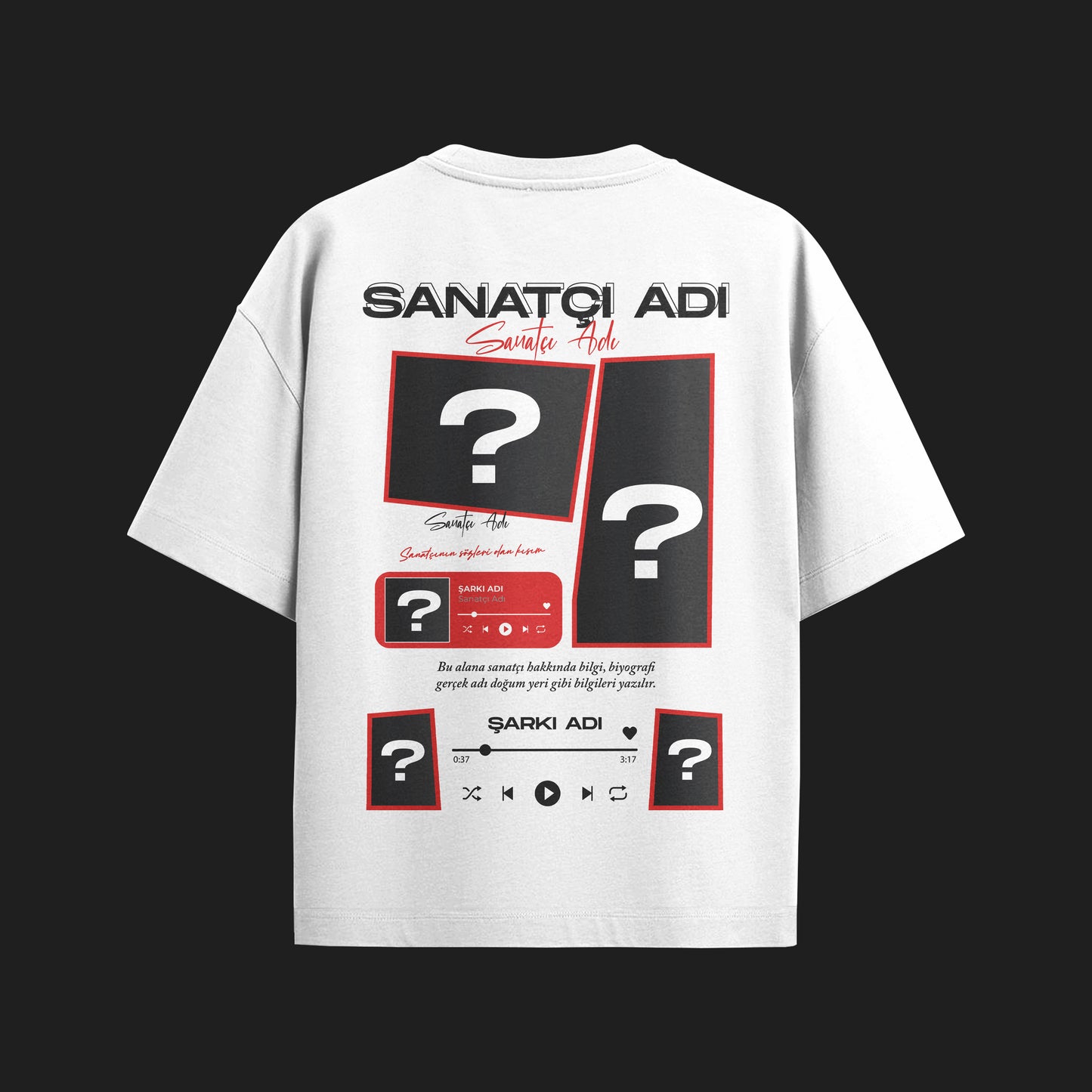 MACKBEARS™   Oversize  SEN TASARLA SANATÇI  T-shirt
