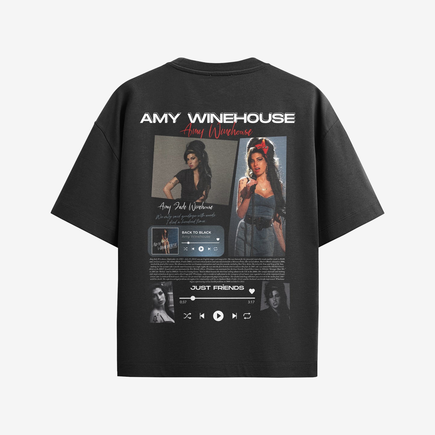 MACKBEARS™   Oversize AMY WINEHOUSE T-shirt