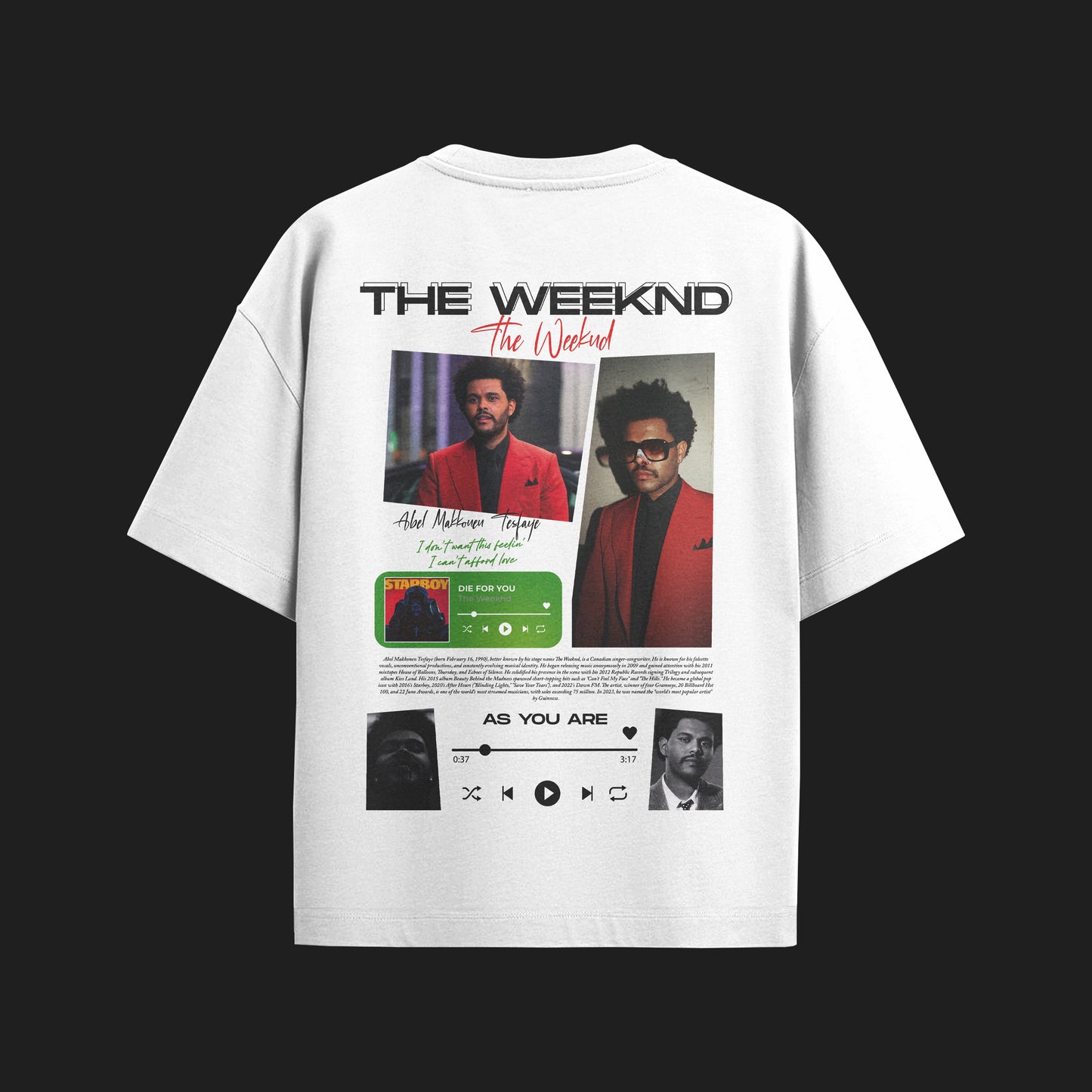 MACKBEARS™   Oversize  THE WEEKND T-shirt