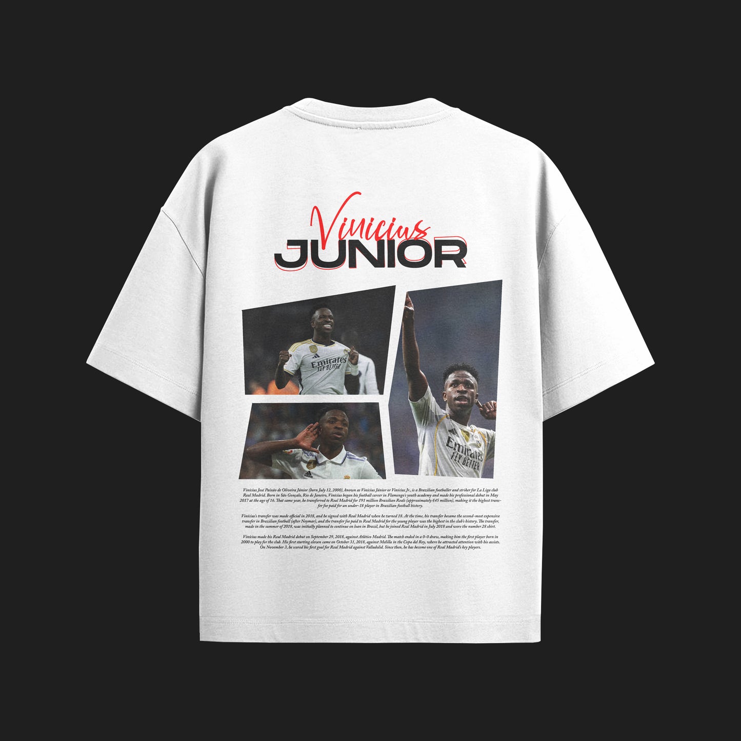 MACKBEARS™   Oversize VİNİCİUS JUNIOR T-shirt