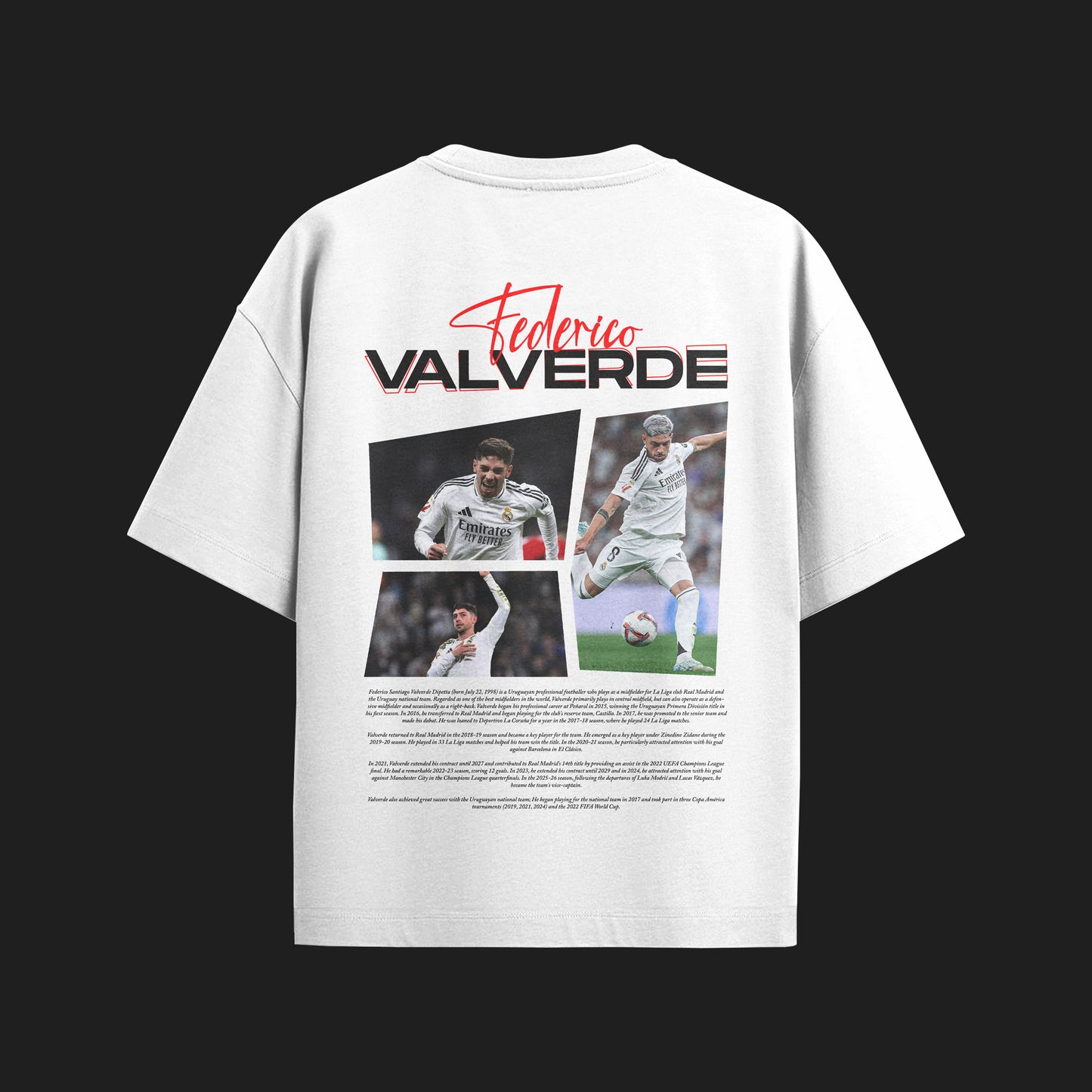 MACKBEARS™   Oversize FEDERİCA VALVERDE T-shirt