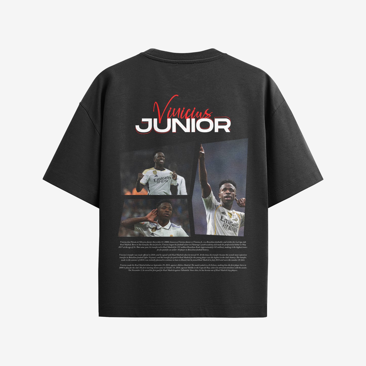 MACKBEARS™   Oversize VİNİCİUS JUNIOR T-shirt