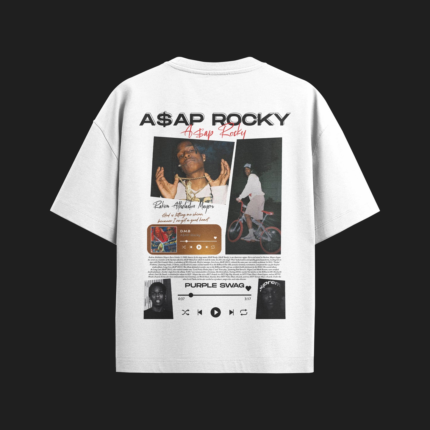 MACKBEARS™   Oversize A$AP ROCKY T-shirt