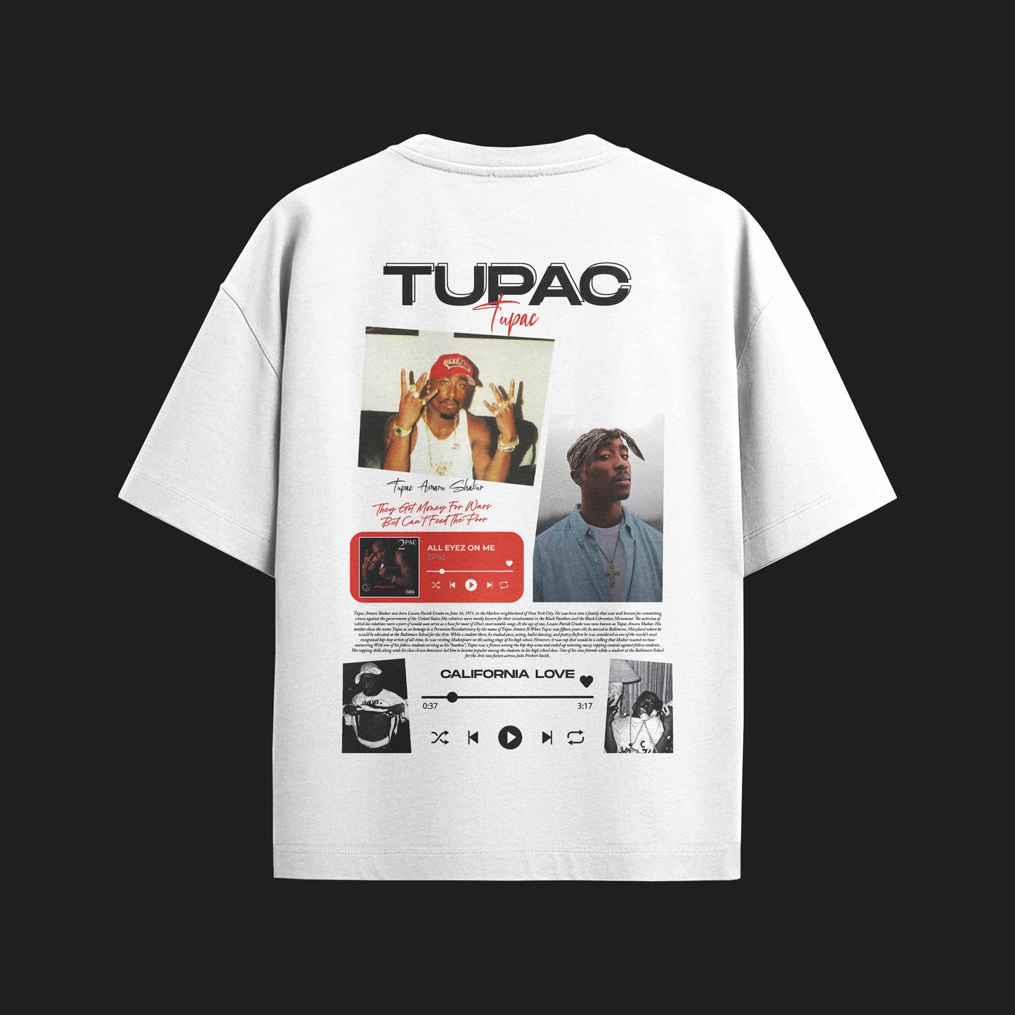 MACKBEARS™  Oversize TUPAC T-shirt