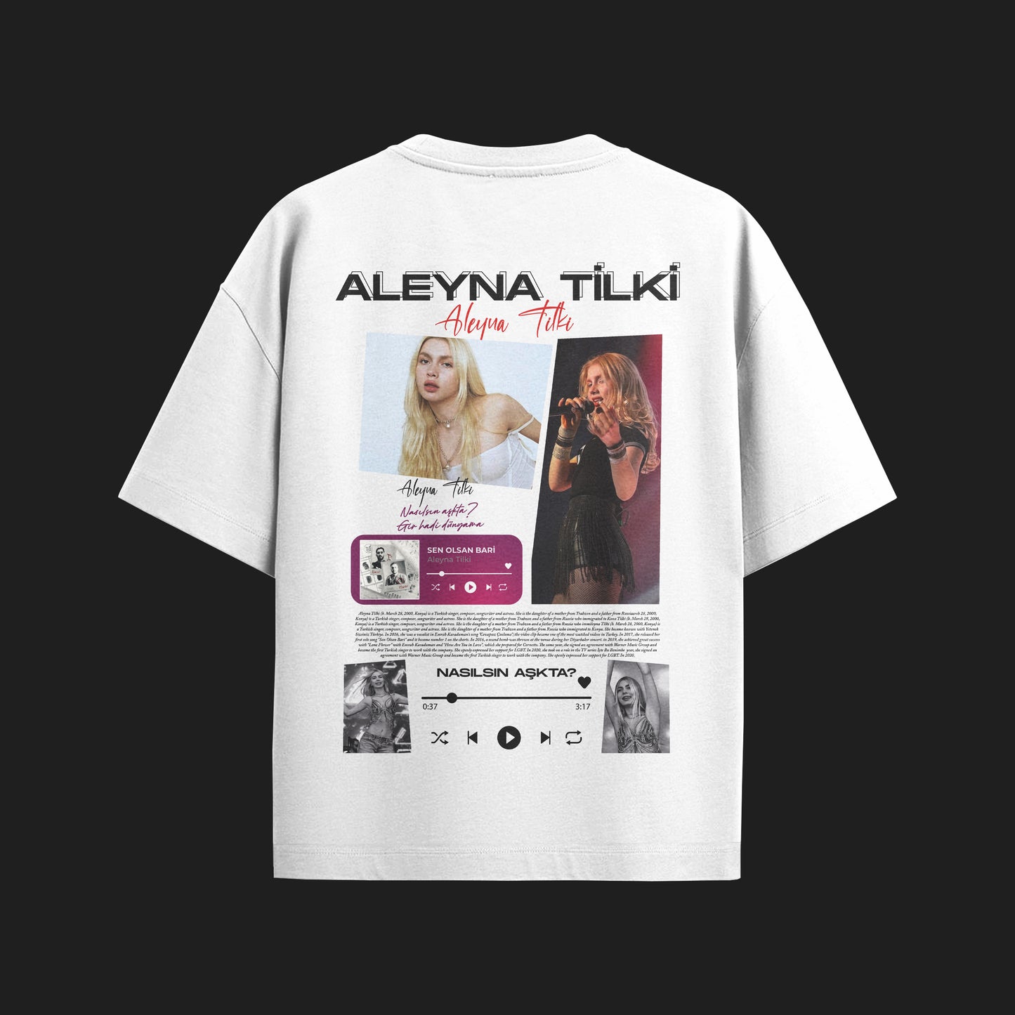 MACKBEARS™   Oversize  ALEYNA TİLKİ T-shirt