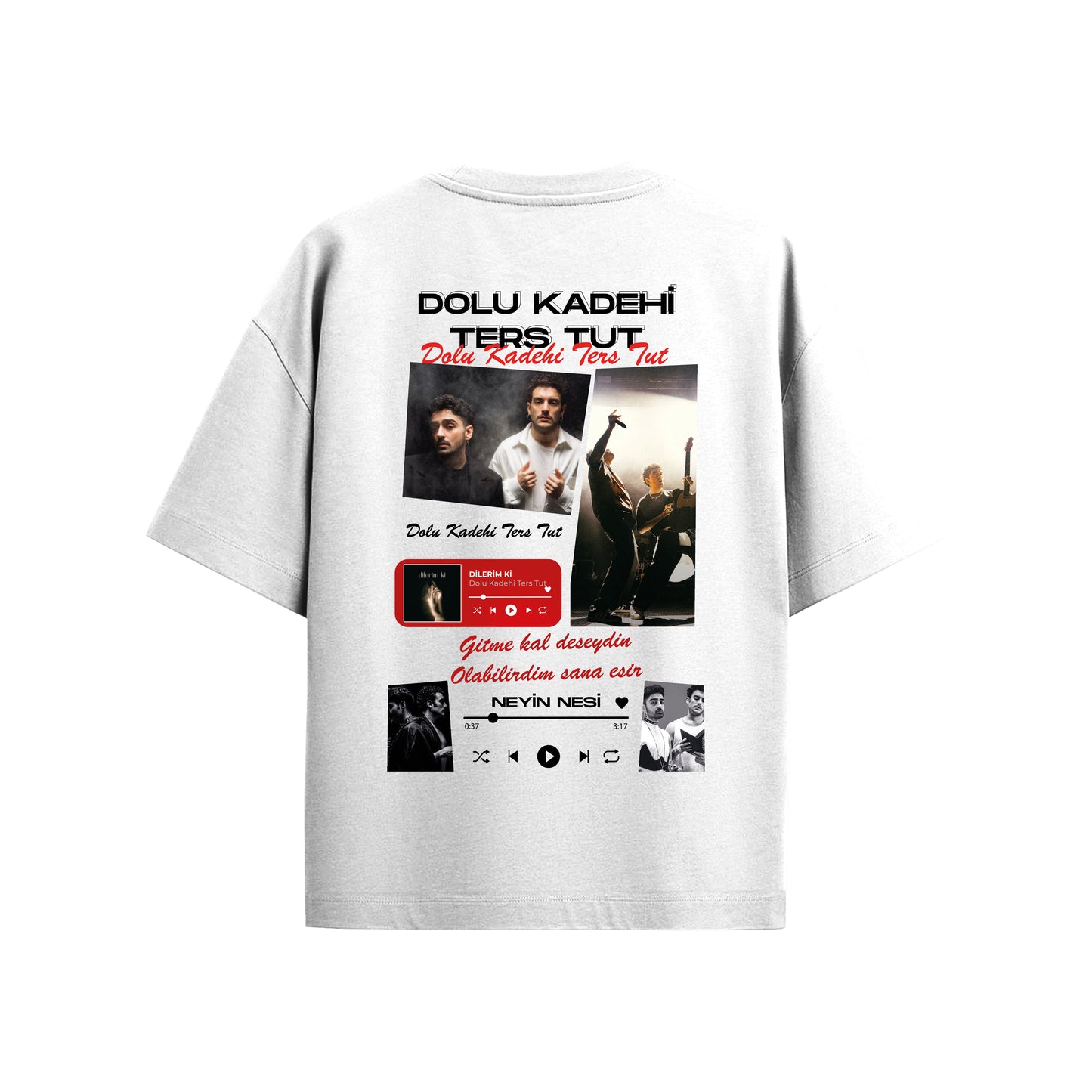 MACKBEARS™ Oversize DOLU KADEHİ TERS TUT T-shirt