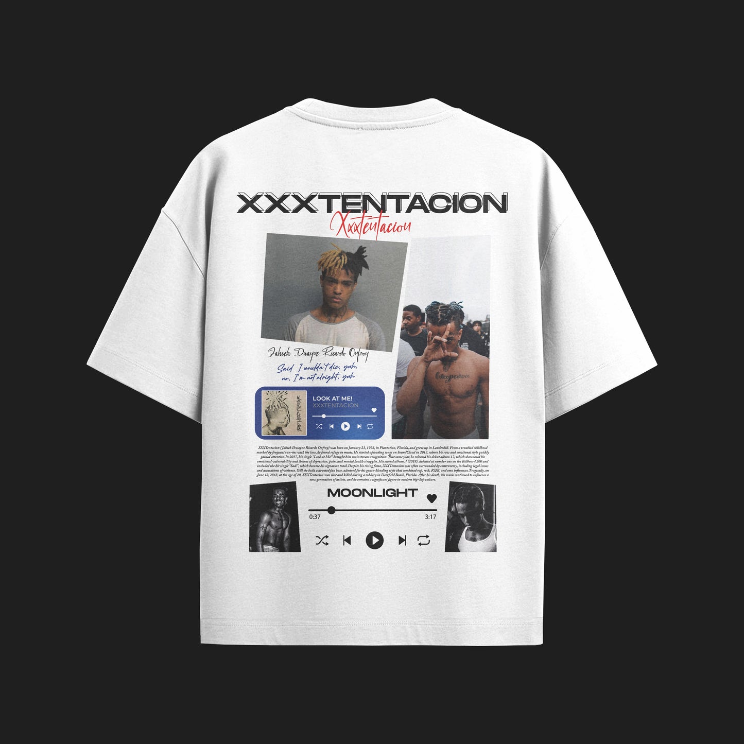 MACKBEARS™  Oversize XXX TENTACION  T-shirt