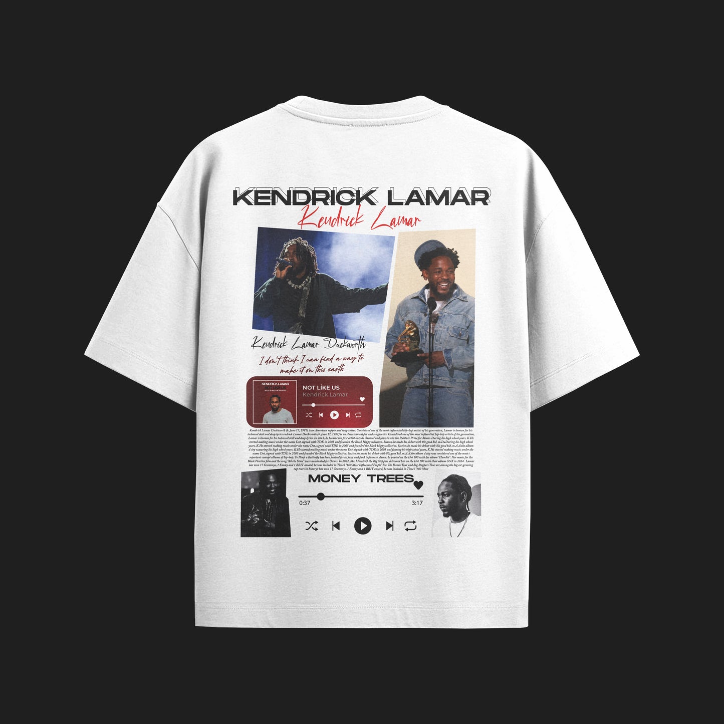 MACKBEARS™  Oversize KENDIRICK LAMAR T-shirt