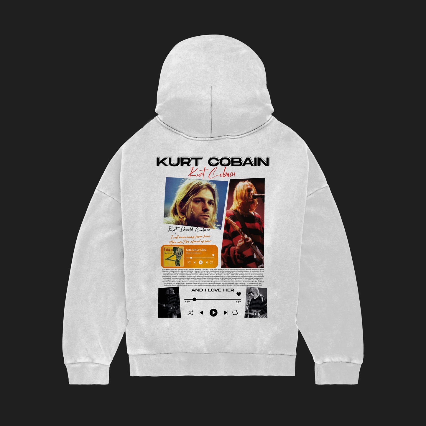 MACKBEARS™   Oversize KURT COBAIN  Hoodie