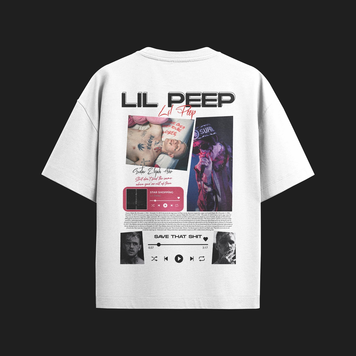 MACKBEARS™  Oversize LIL PEEP T-shirt