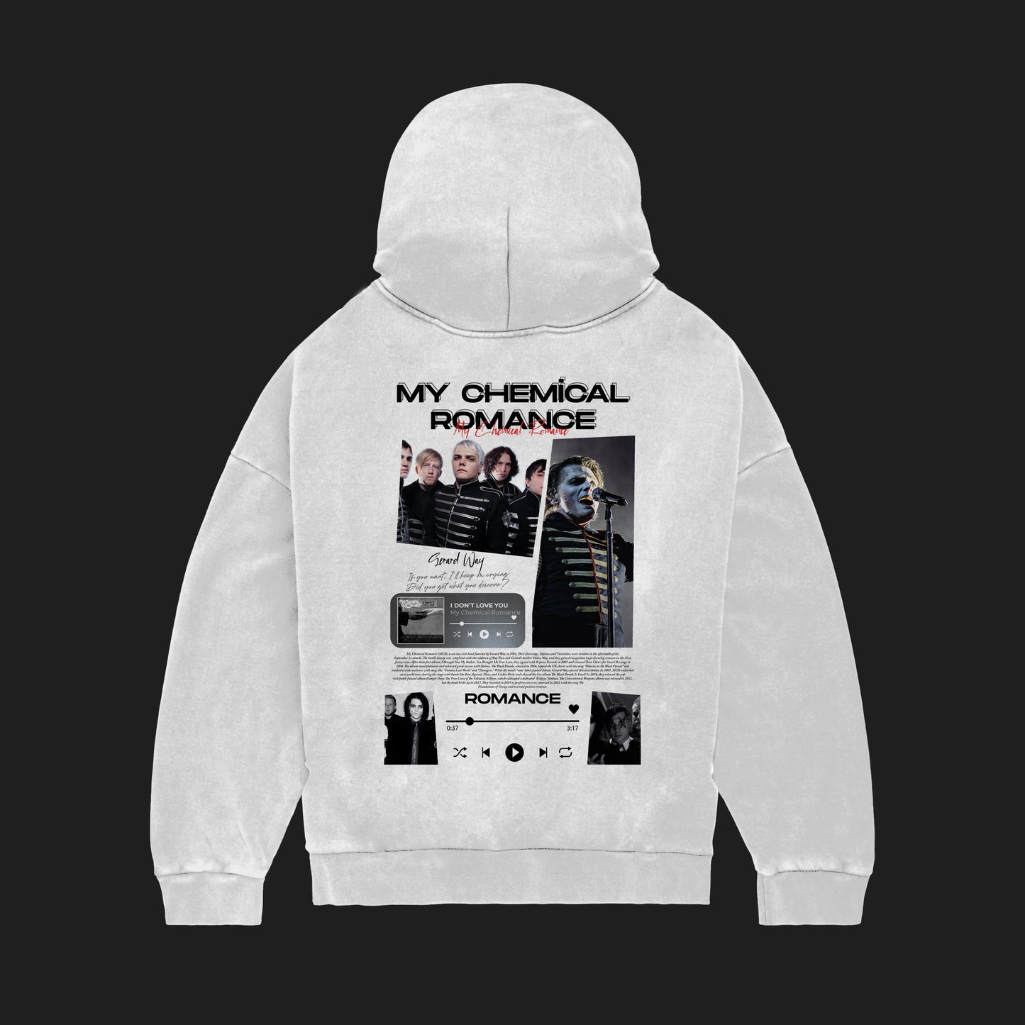 MACKBEARS™   Oversize MY CHEMİCAL ROMANCE  Hoodie
