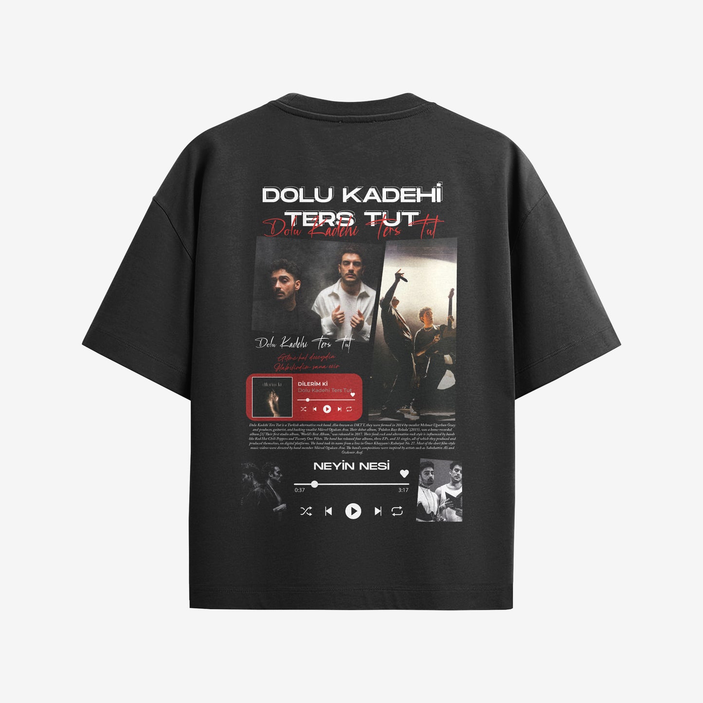 MACKBEARS™   Oversize DOLU KADEHİ TERS TUT T-shirt