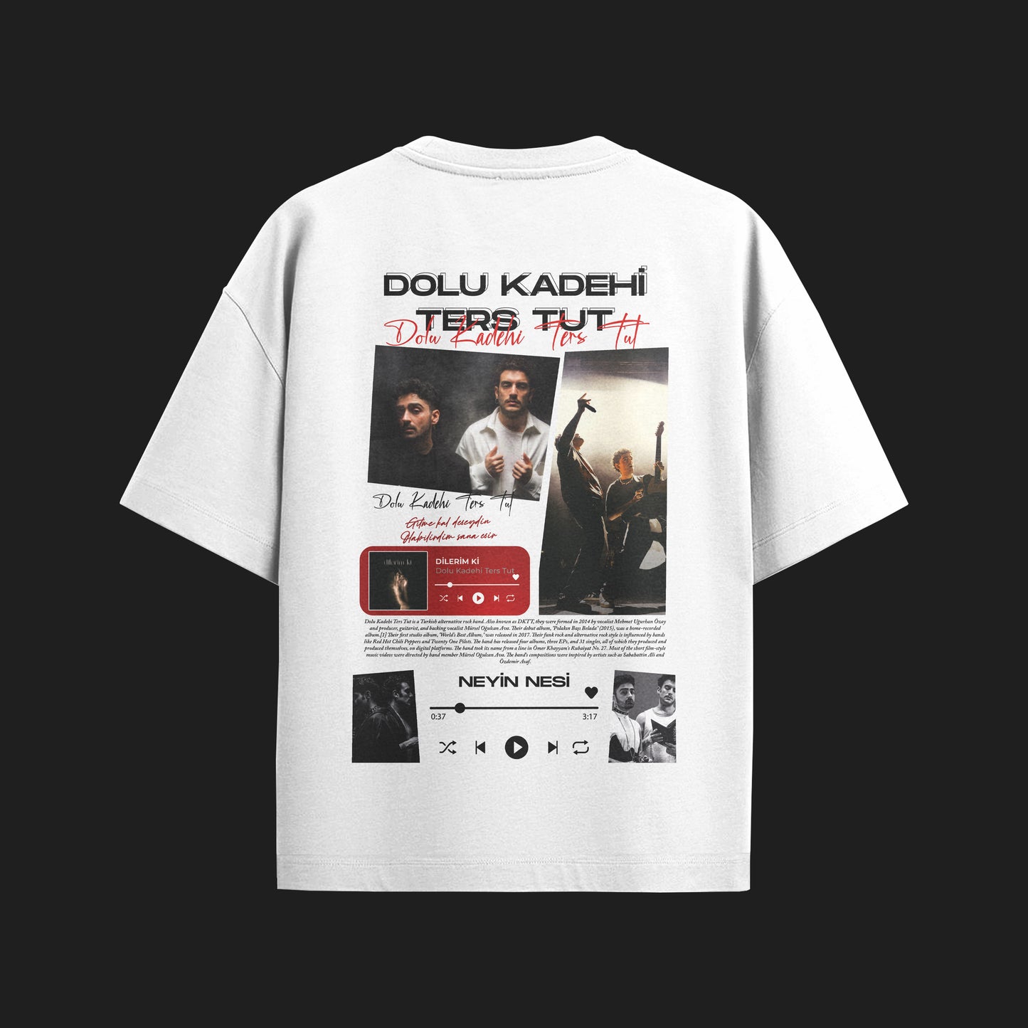 MACKBEARS™   Oversize DOLU KADEHİ TERS TUT T-shirt