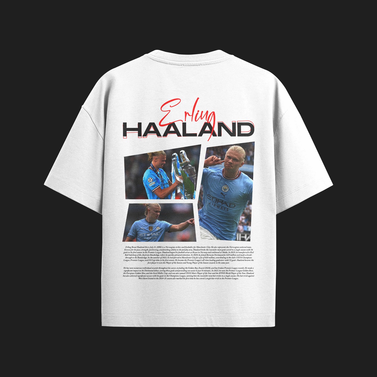 MACKBEARS™   Oversize ERLİNG HAALAND T-shirt (Kopya)