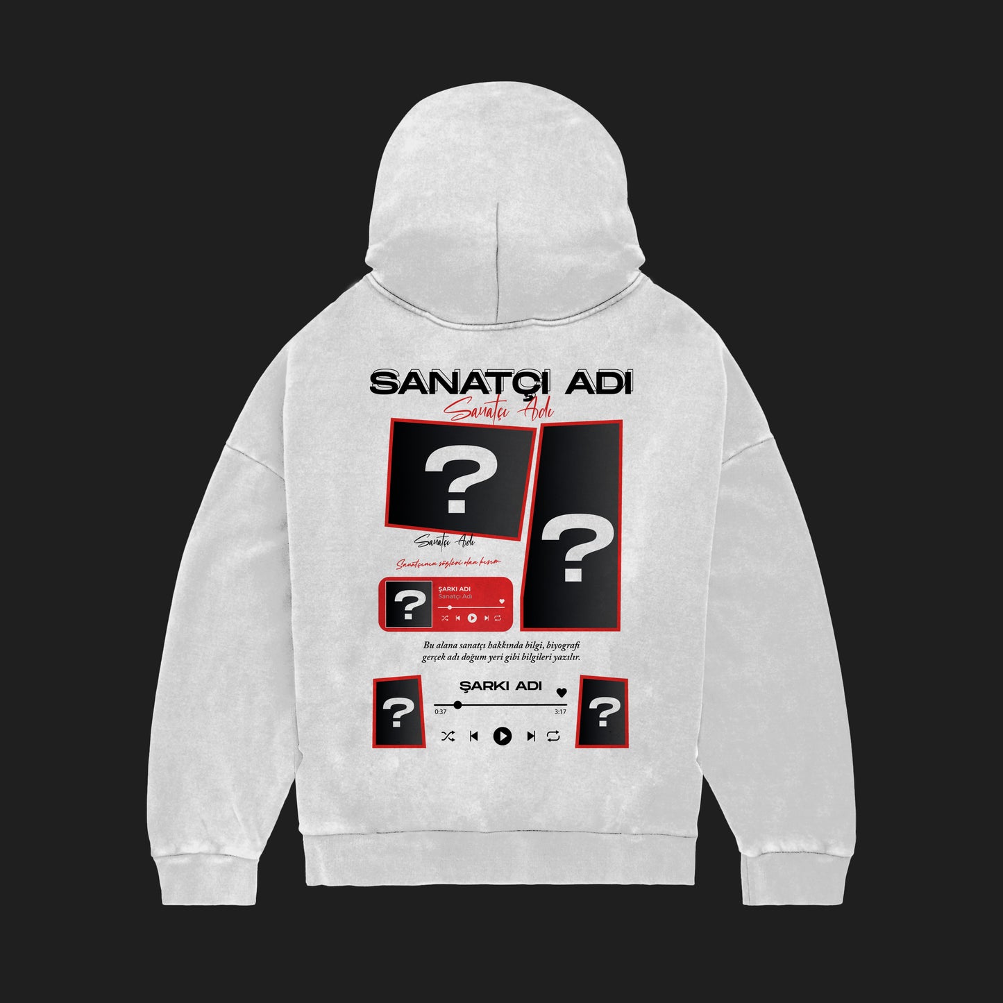 MACKBEARS™   Oversize SEN TASARLA SANATÇI Hoodie