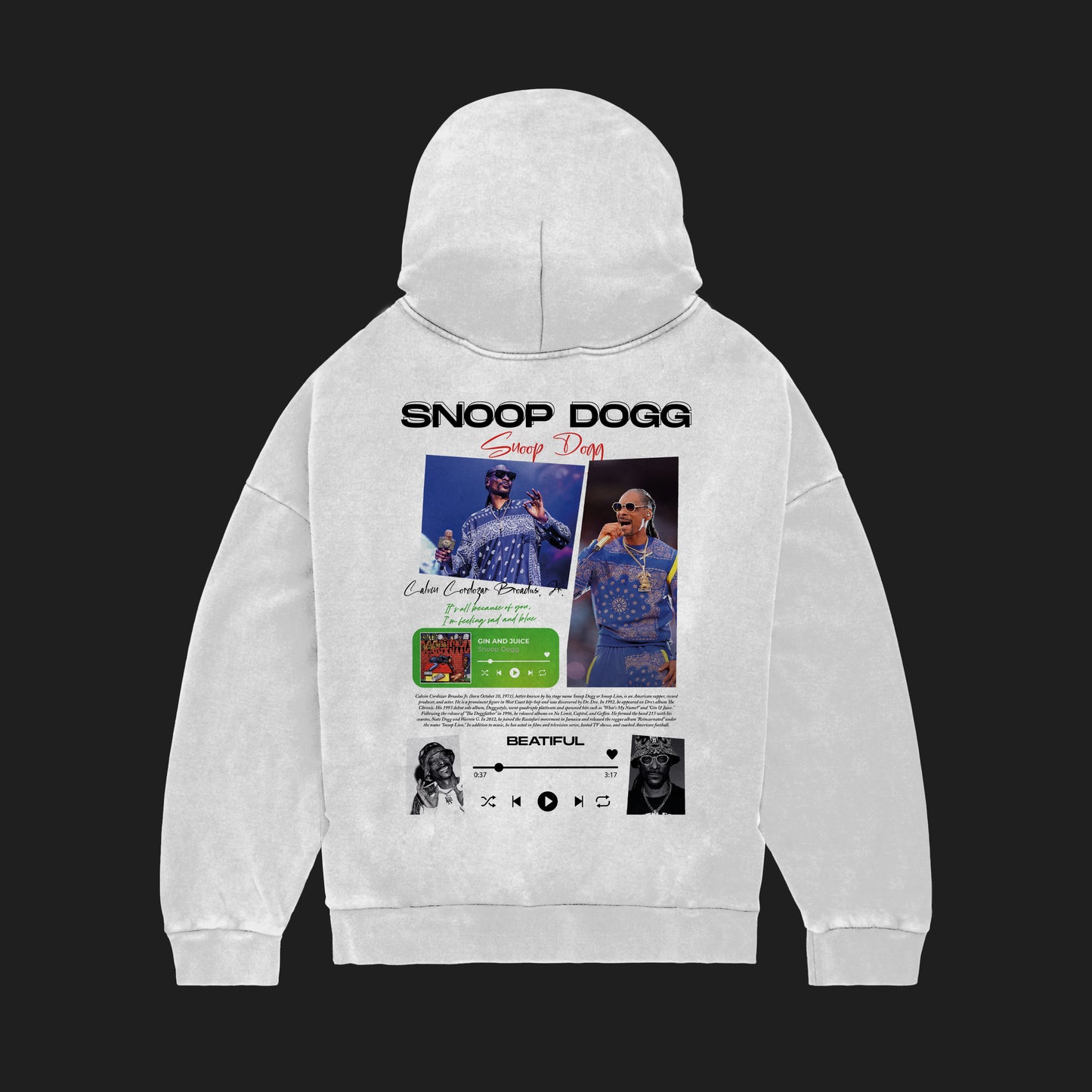 MACKBEARS™   Oversize SNOOP DOGG Hoodie