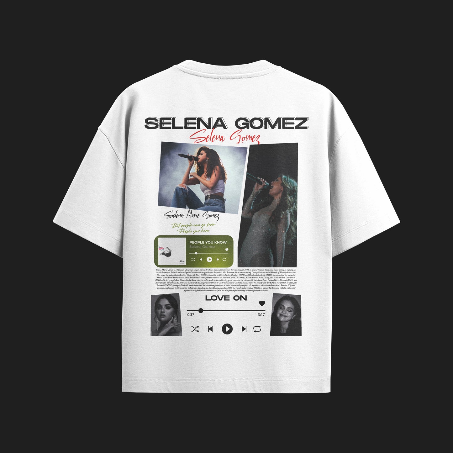 MACKBEARS™   Oversize SELENA GOMEZ T-shirt