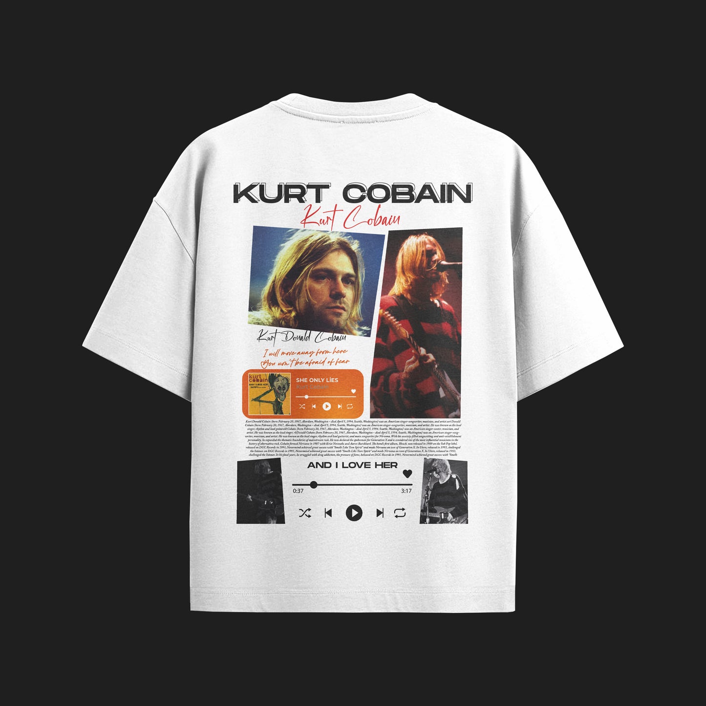 MACKBEARS™   Oversize  KURT COBANI  T-shirt