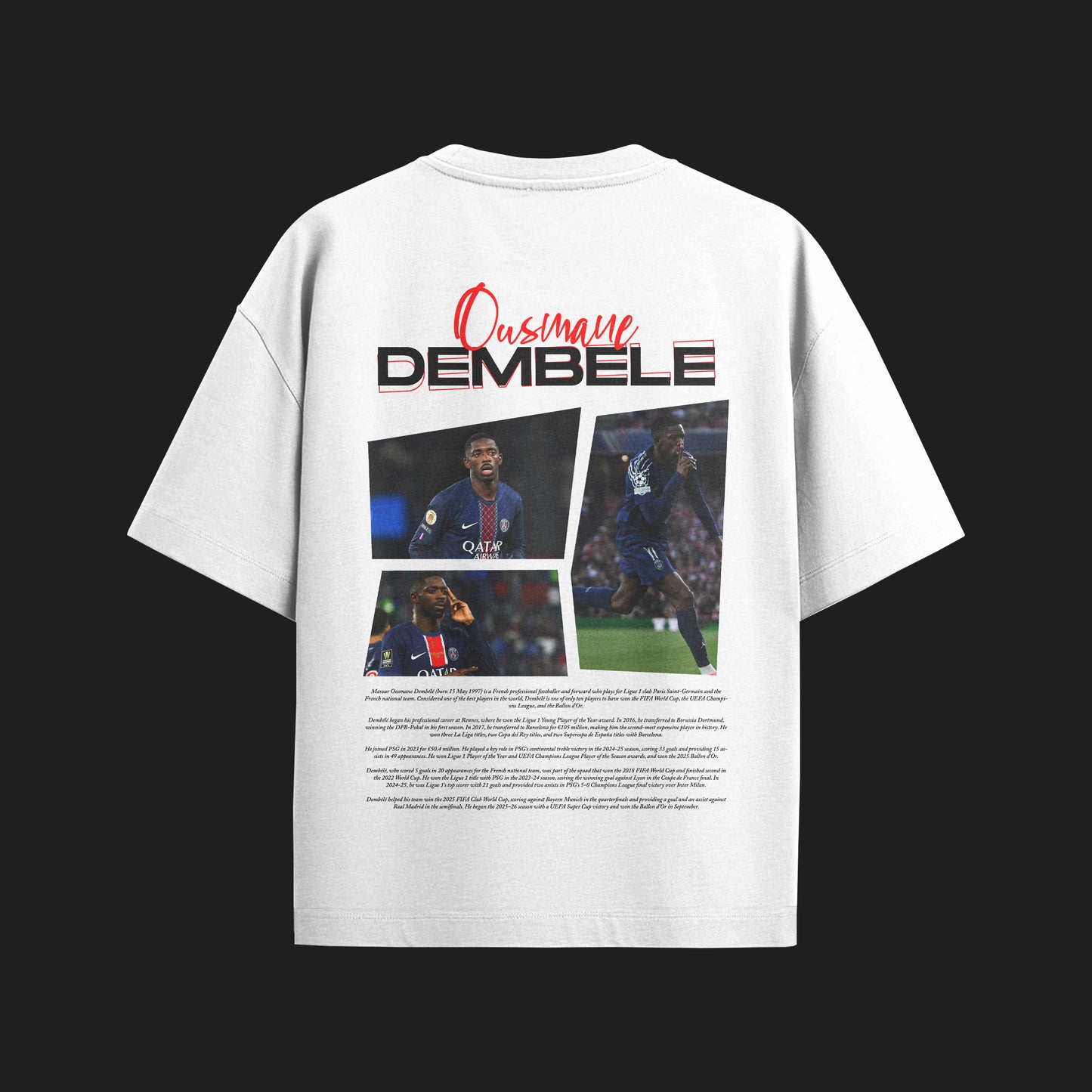 MACKBEARS™   Oversize OUSMANE DEMBELE T-shirt