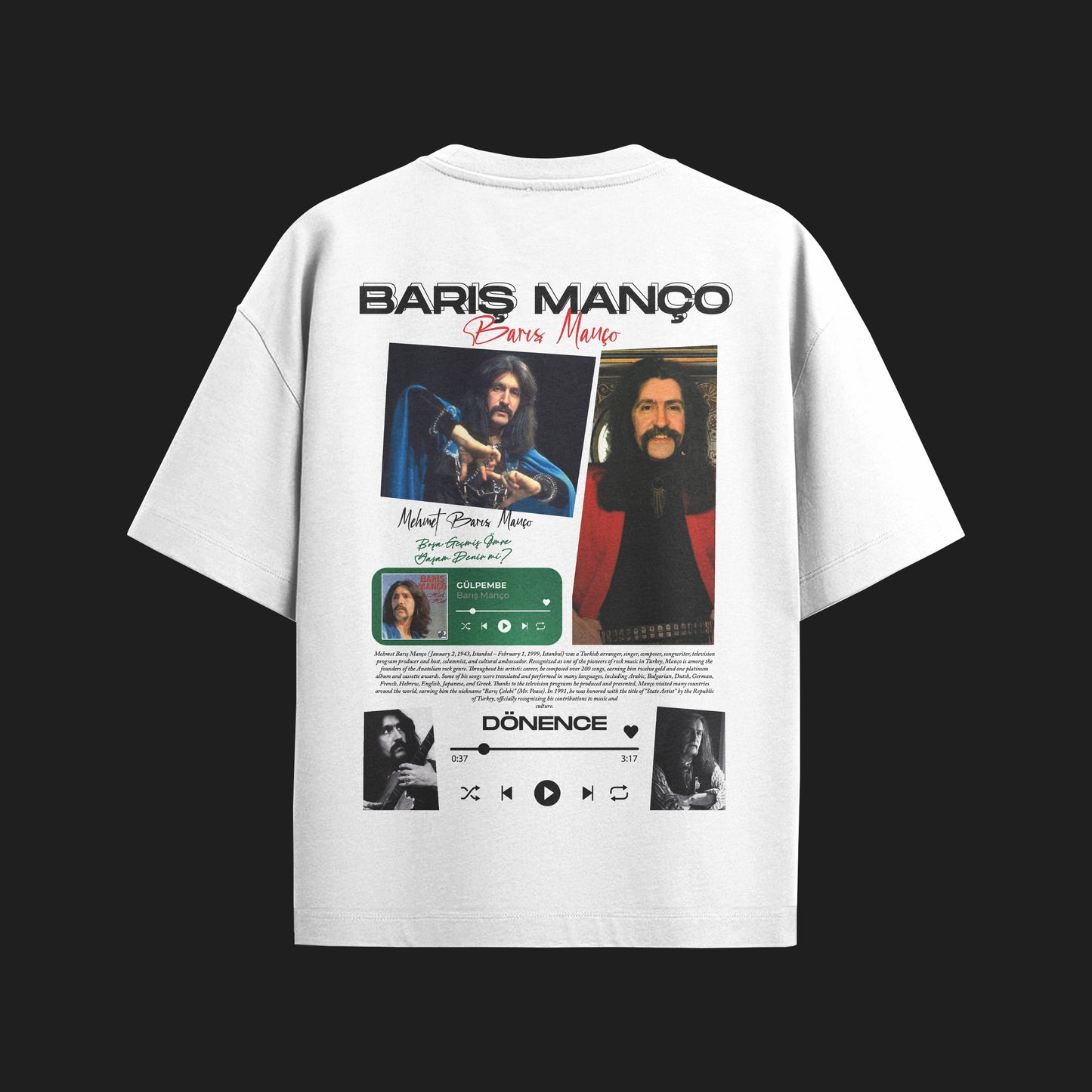 MACKBEARS™   Oversize BARIŞ MANÇO T-shirt