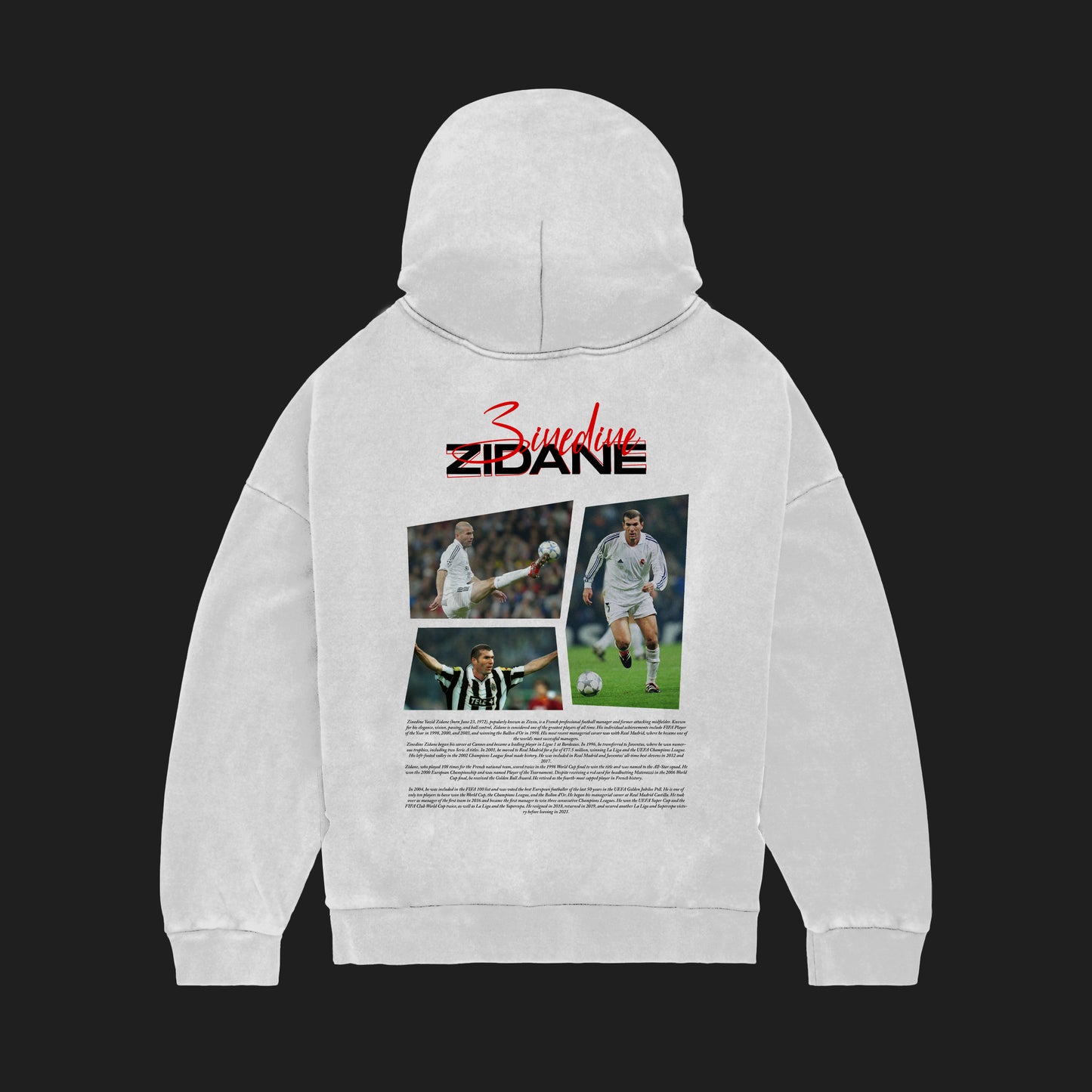 MACKBEARS™   Oversize ZİNEDİNE ZİDANE Hoodie