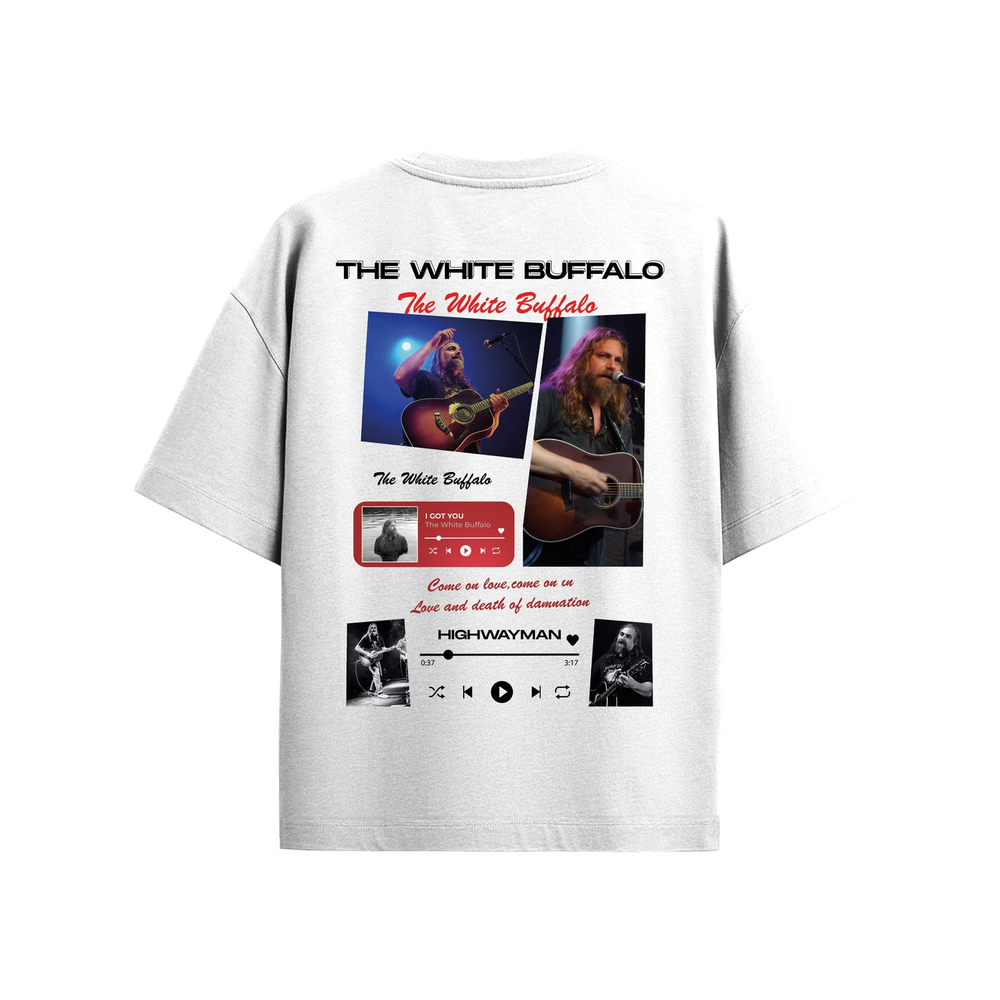 MACKBEARS™   Oversize THE WHITE BUFFALO T-shirt