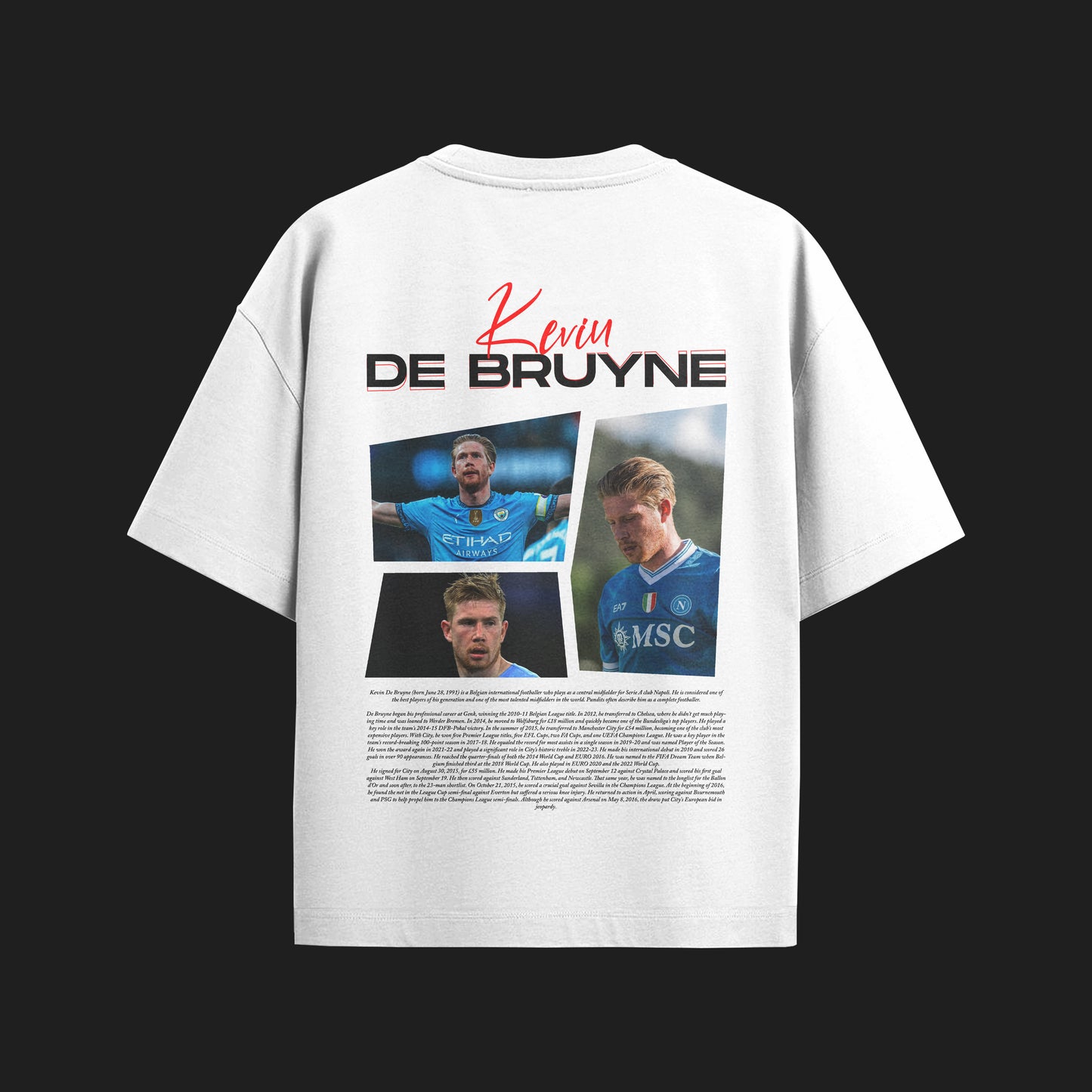 MACKBEARS™   Oversize  KEVİN DE BRUYNE T-shirt